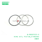 8-98057222-0 Standard Piston Ring Set 8980572220 for ISUZU XD 4JJ1