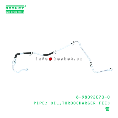 8-98092070-0 PIPE; OIL,TURBOCHARGER FEED suitable for ISUZU   8980920700